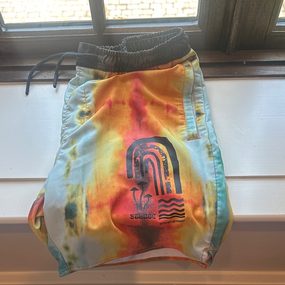 STANCE Orange and Yellow Tie-Dye Shorts - Picture 1 of 1